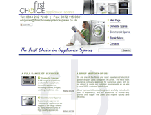 Tablet Screenshot of firstchoiceappliancespares.co.uk